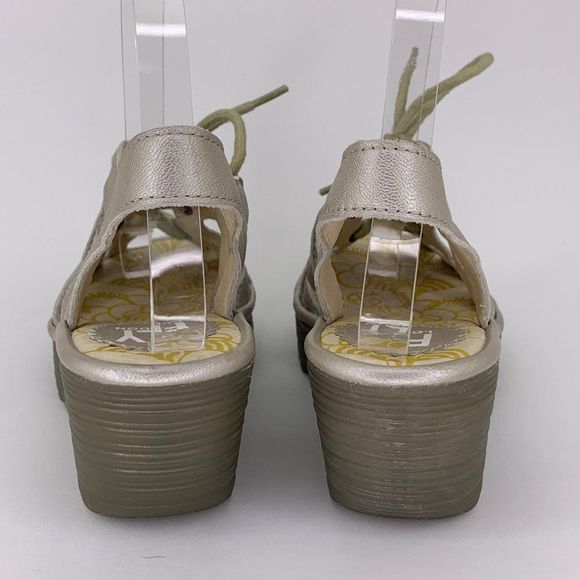 Fly London Womens Wedged Sandals Sz 37 - Picture 2 of 10